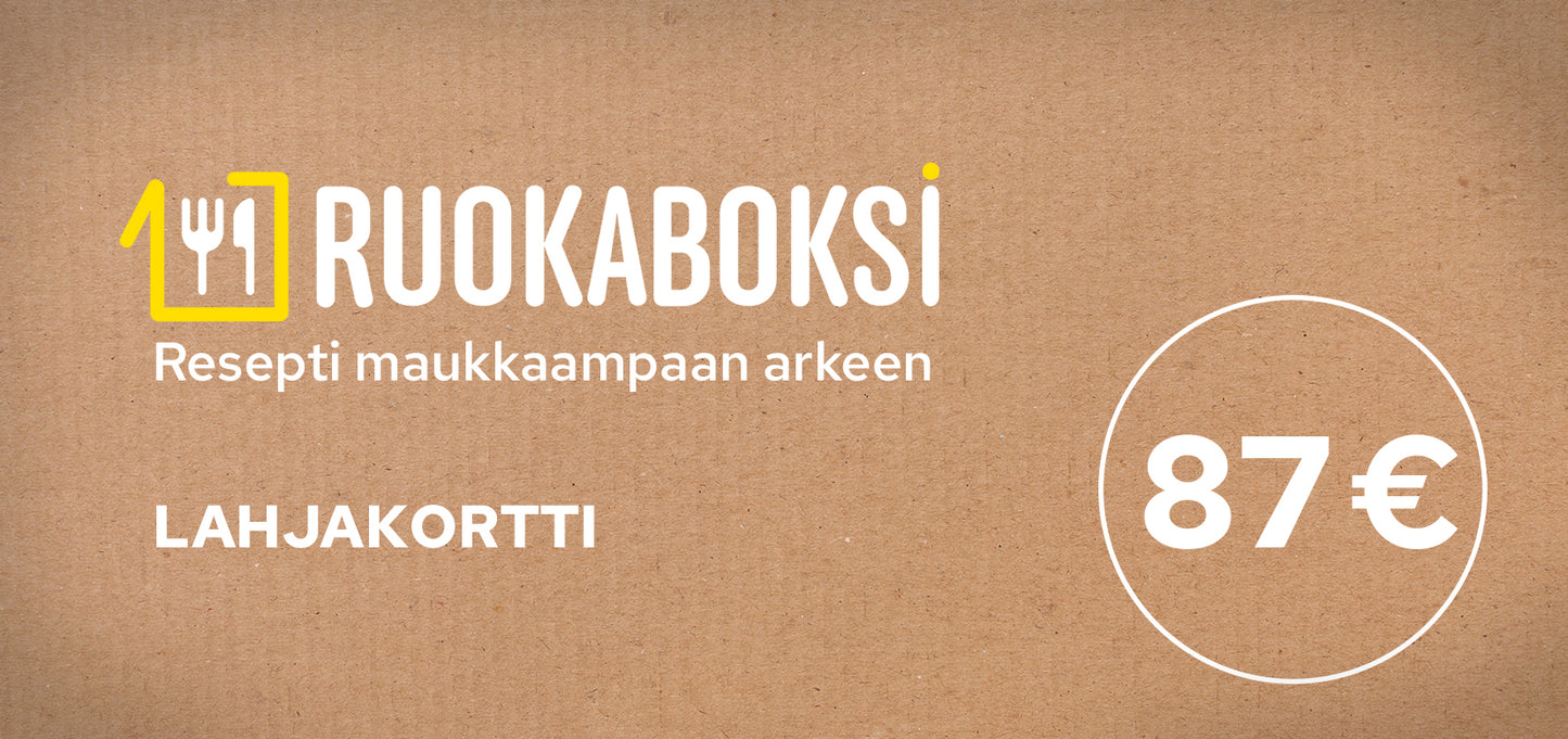 Toidukarbi kinkekaart